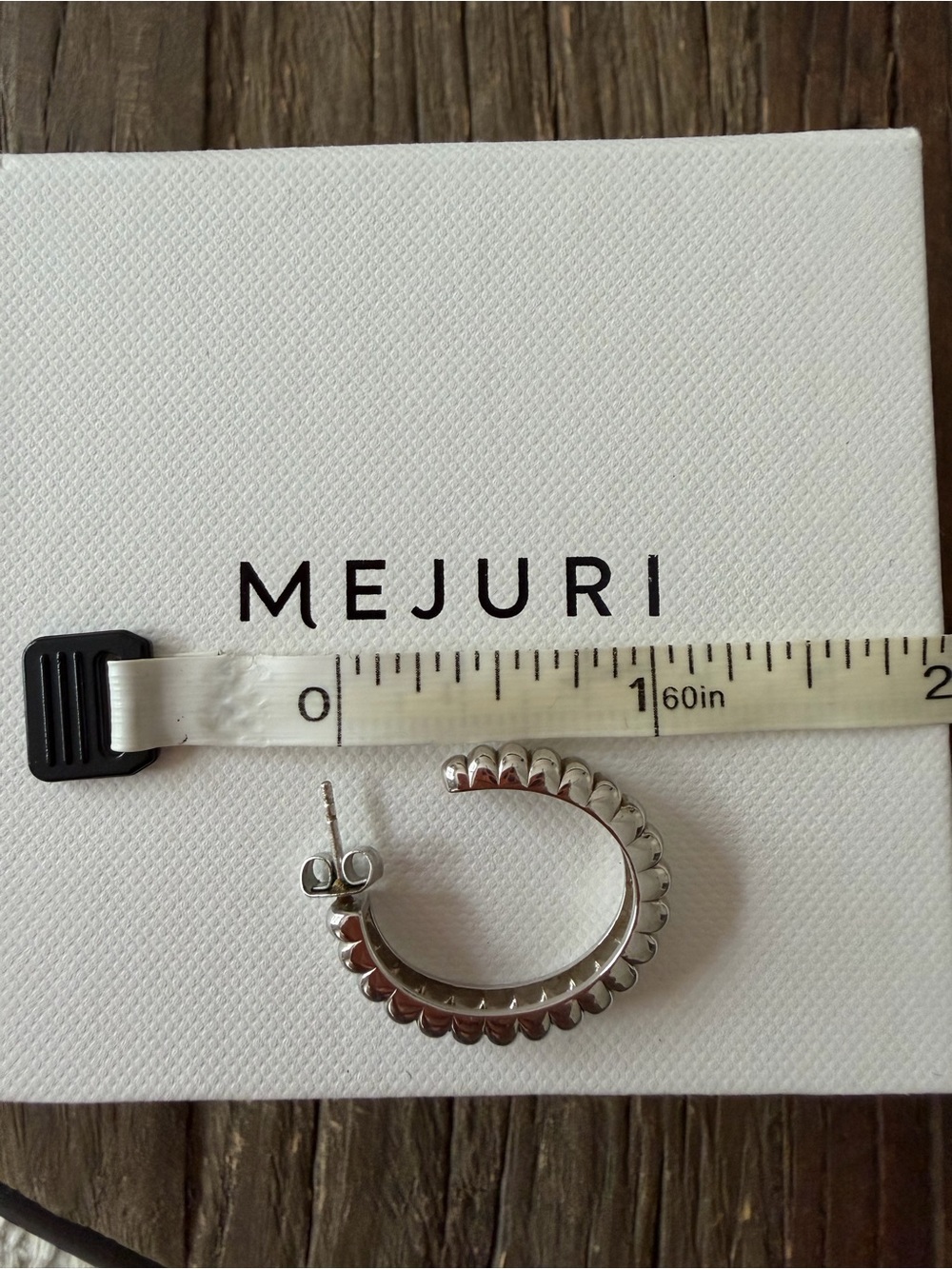 Mejuri Silver Rope Hoop Earrings - Picture 4 of 4